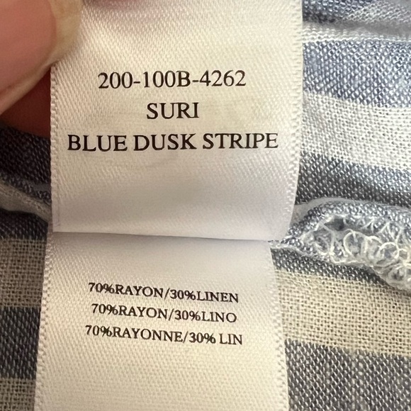Rails Suri Blue Dusk Striped Linen Dress NWOT - Picture 7 of 10